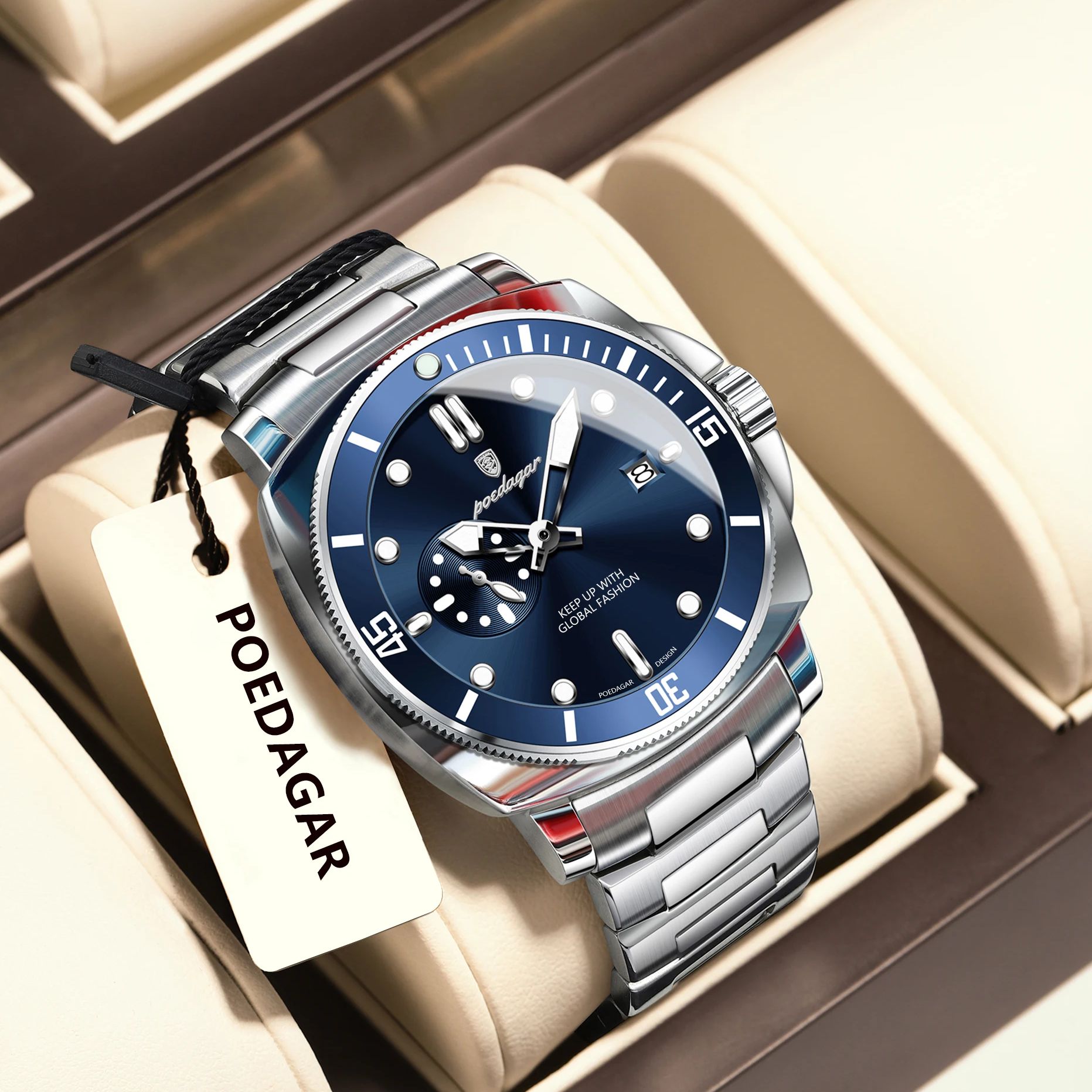 Men'S Fashion Zone - POEDAGAR Top Fashion Luxury Watch For