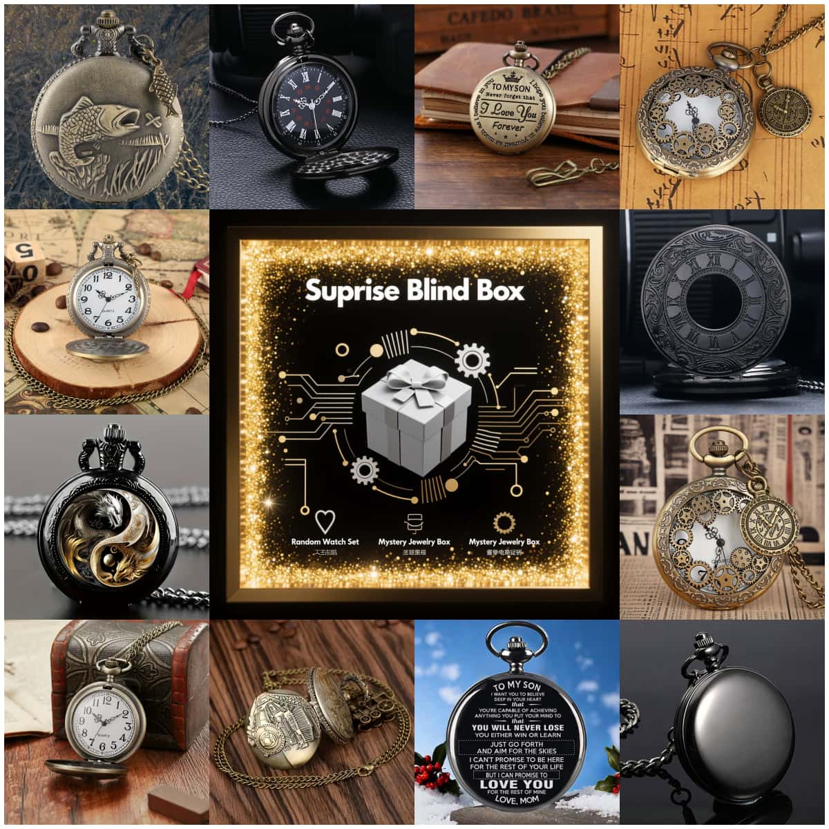 Mens Fashion Vintage - 1PC Surprise Mystery Watch Blind Box-Fashion