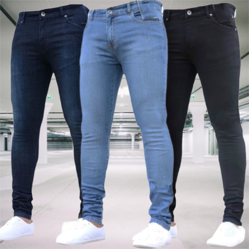 Skinny Jeans Ripped - Men's Jeans Stretch Slim Fit Trousers