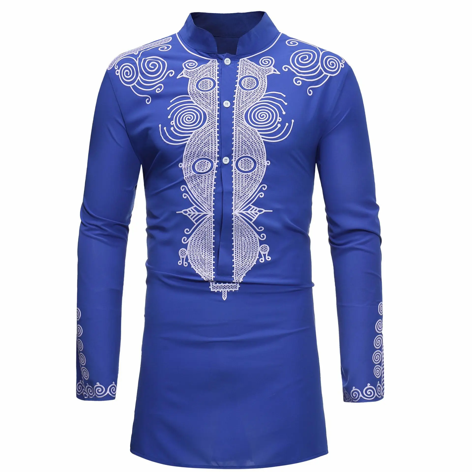 Men'S Fashion Kurta - Stand Collar Muslim Shirt Men Clothes