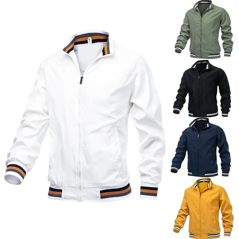 Mens Fashion Bomber Jacket - Spring Autumn Bomber Jacket Men Black