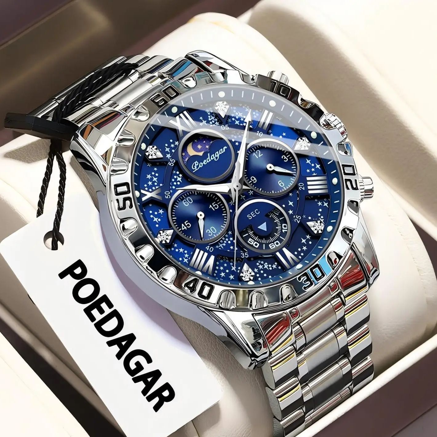 Men'S Fashion Zone - POEDAGAR Luxury Fashion Man Watch Waterproof