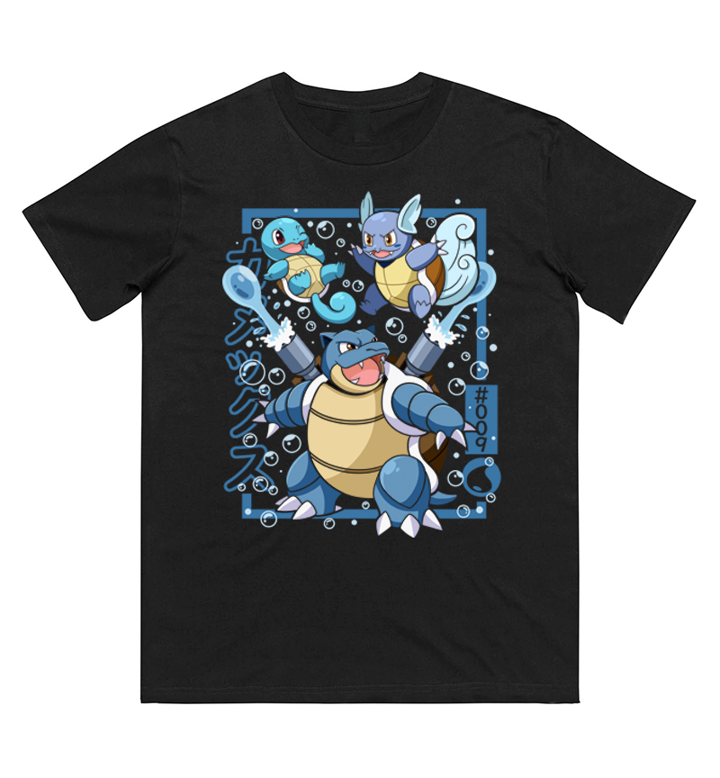 Men'S Fashion Evolution - Pokémon Squirtle Evolution Printed Pure Cotton