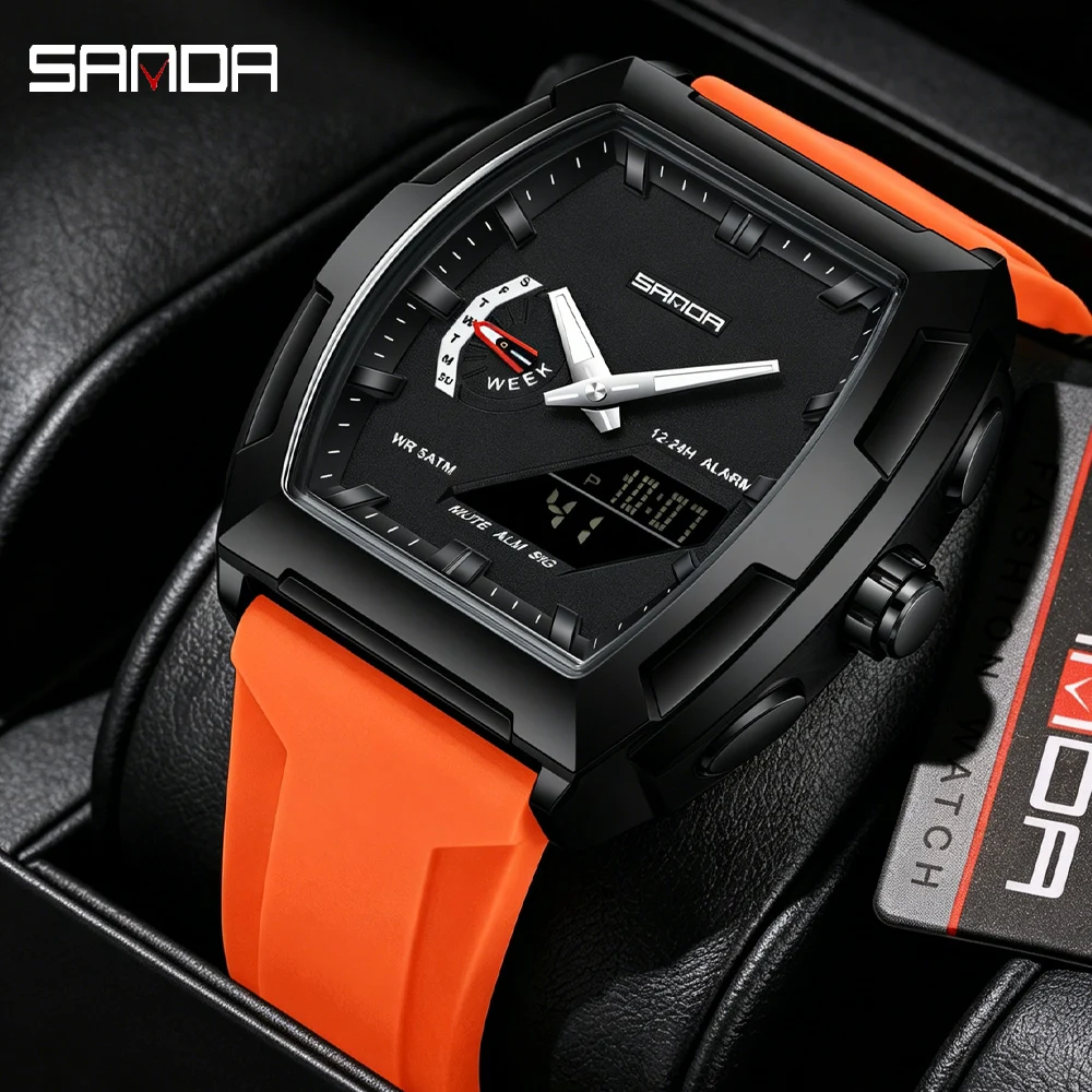Men'S Fashion Zone - SANDA Military Man Watches Luxury Dual