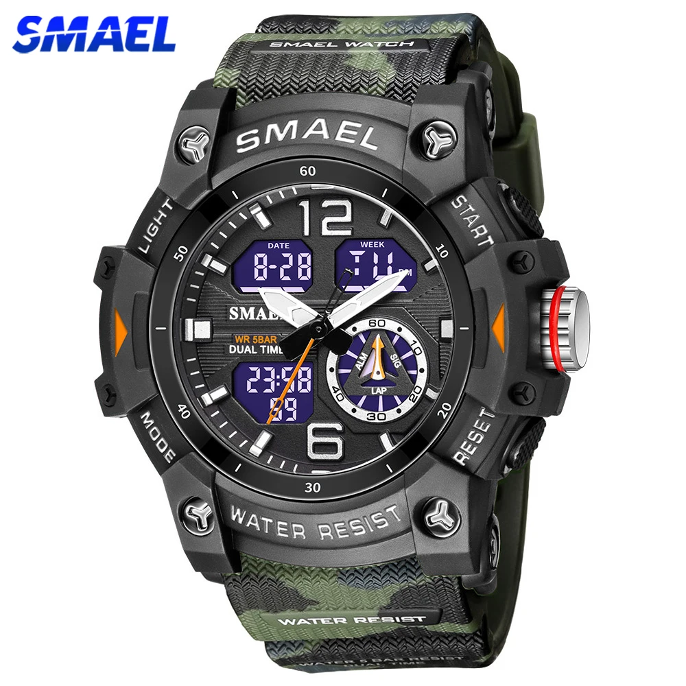 Men'S Fashion Zone - SMAEL Sports Watches Men Camo Watchband