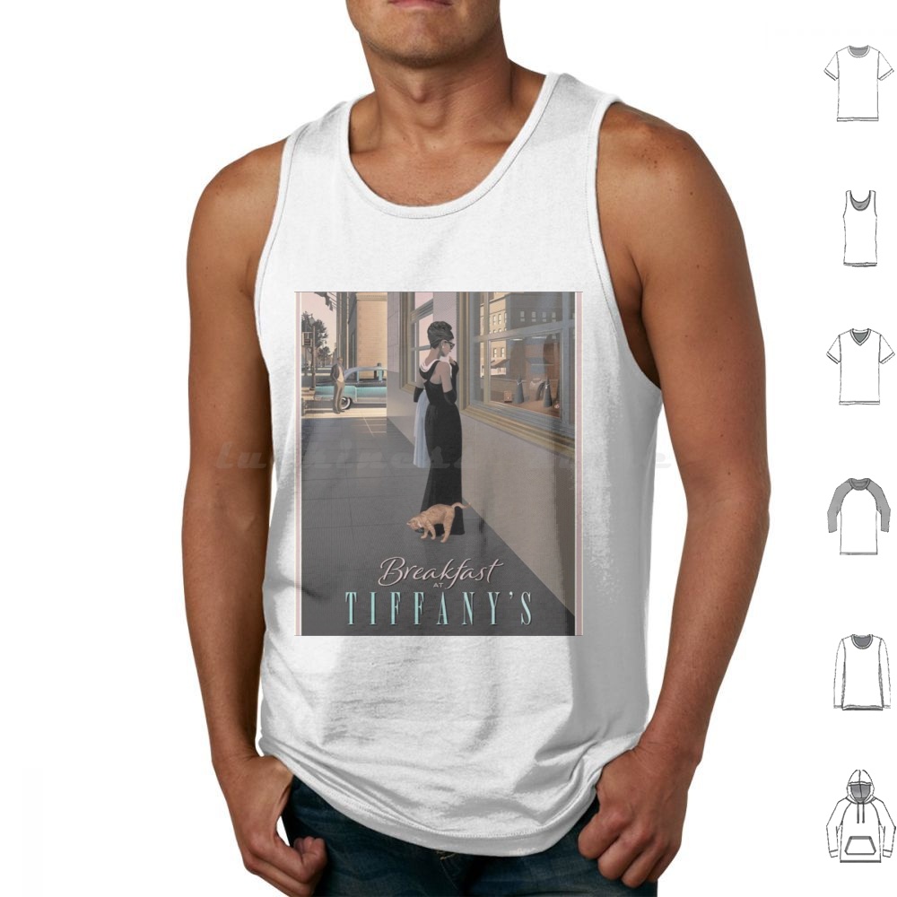 Men'S Fashion 1960S - Breakfast Tank Tops Vest Sleeveless Breakfast