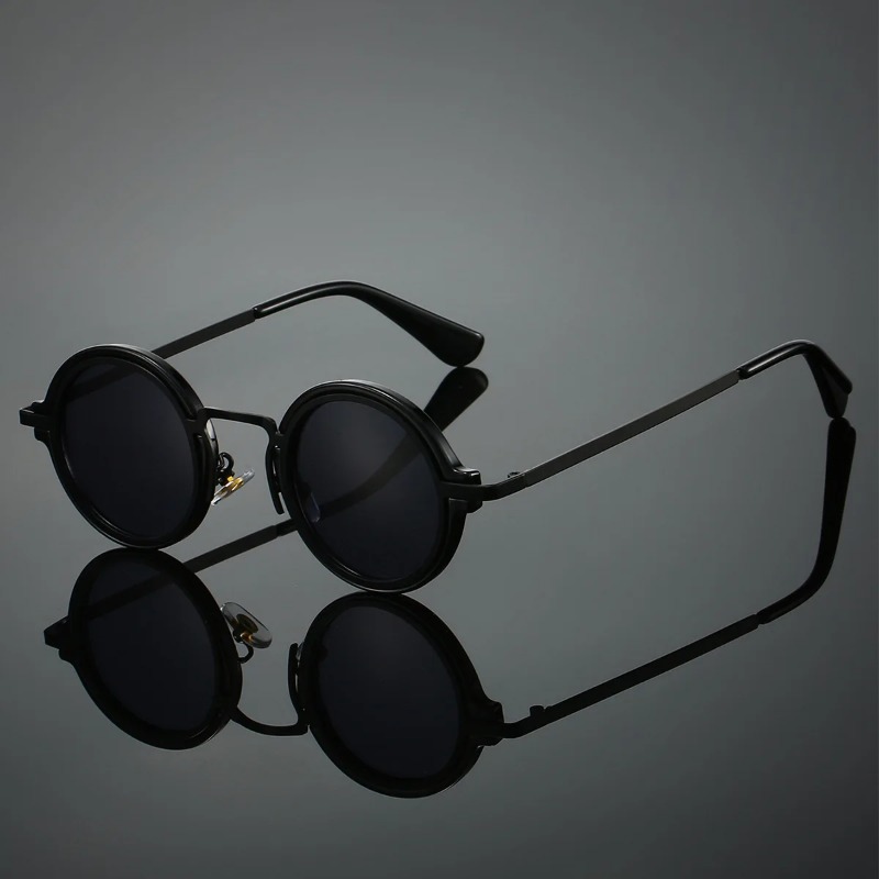 Men'S Fashion Round Glasses - New Retro Metal Round Frame Sunglasses