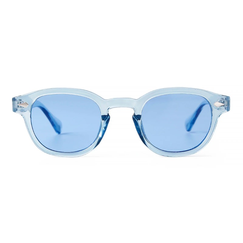 Fashion Transparent Blue Round - Men'S Fashion Round Glasses ulasan dan harga