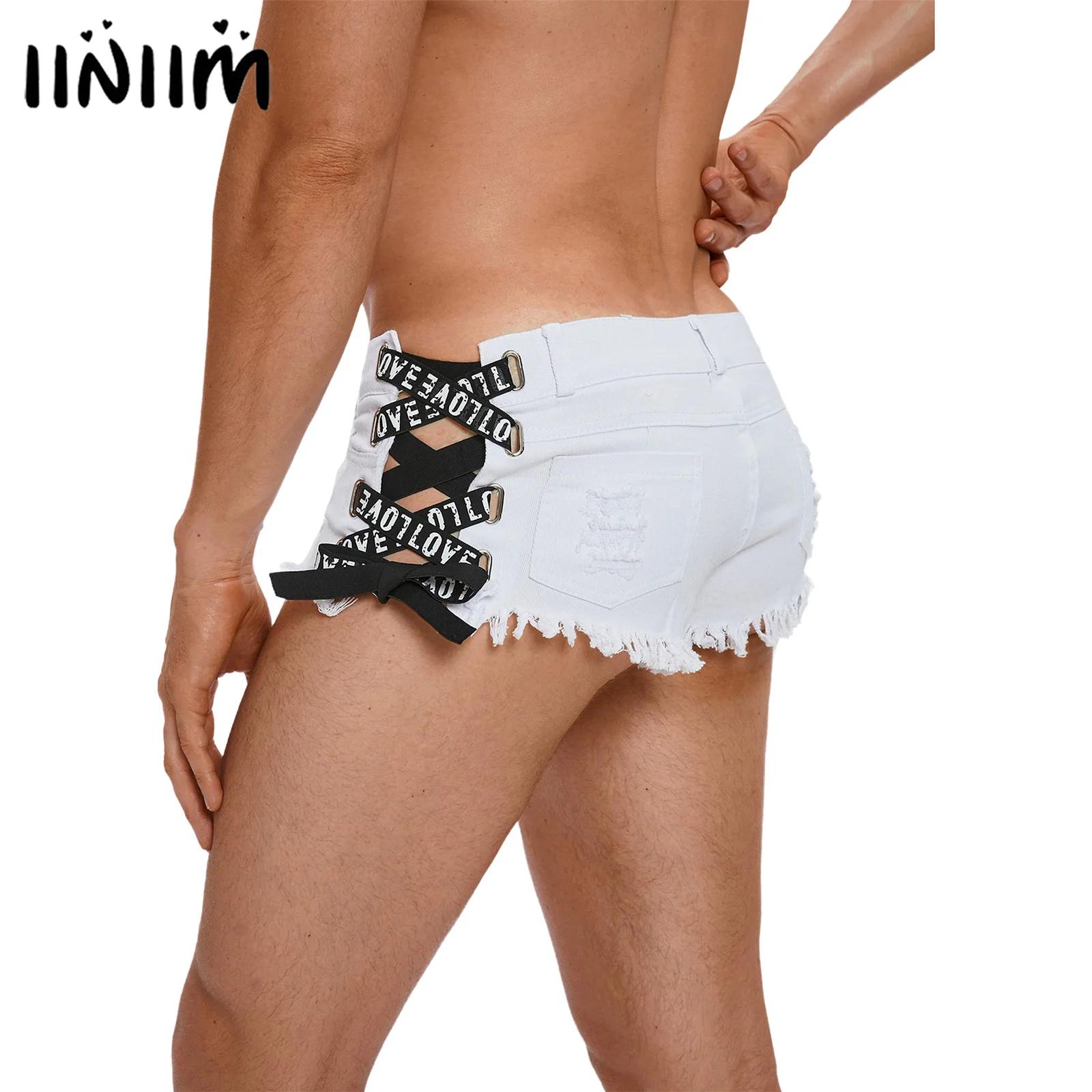 Mens Letters Ribbons Trimmings - Skinny Jeans Ripped ulasan dan harga