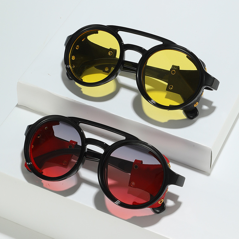 Retro Anti-UV Sunglasses Men W - Men'S Fashion Round Glasses ulasan dan harga