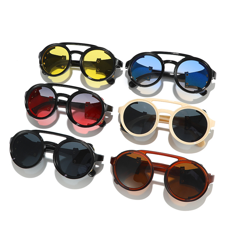 Retro Anti-UV Sunglasses Men W - Men'S Fashion Round Glasses ulasan dan harga