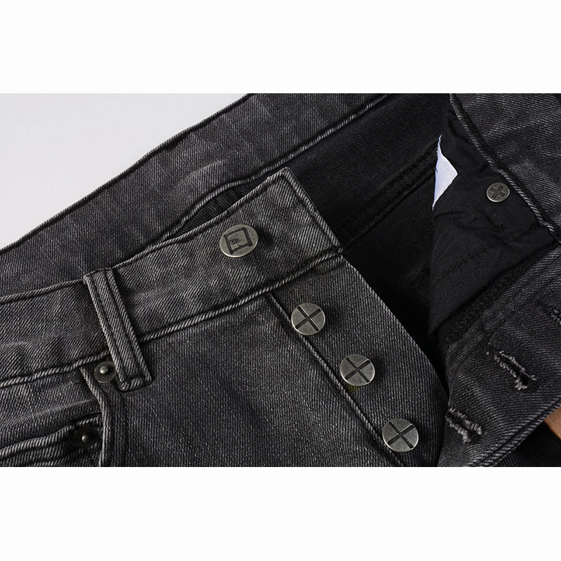 Men's High Street Distressed A - Skinny Jeans Ripped ulasan dan harga