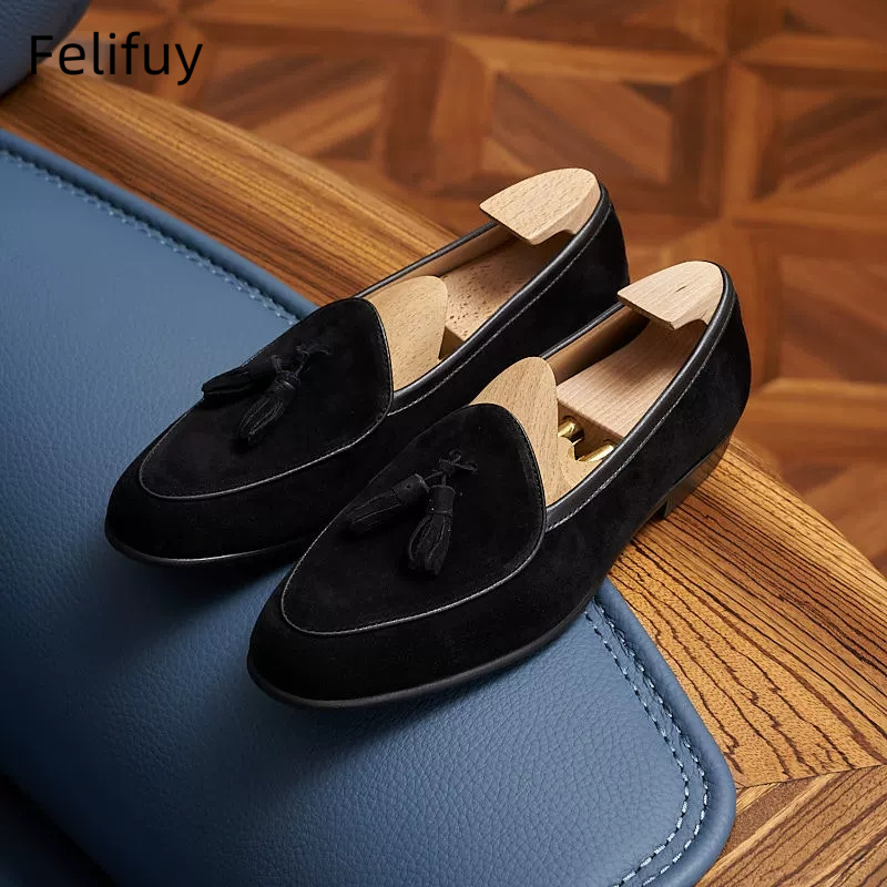 Fashion Brown Black Tassel Men - Men'S Fashion For Wedding ulasan dan harga