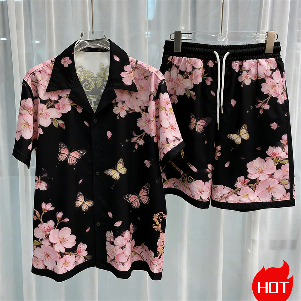 Digital printed men's set fash - Queer Men'S Fashion ulasan dan harga