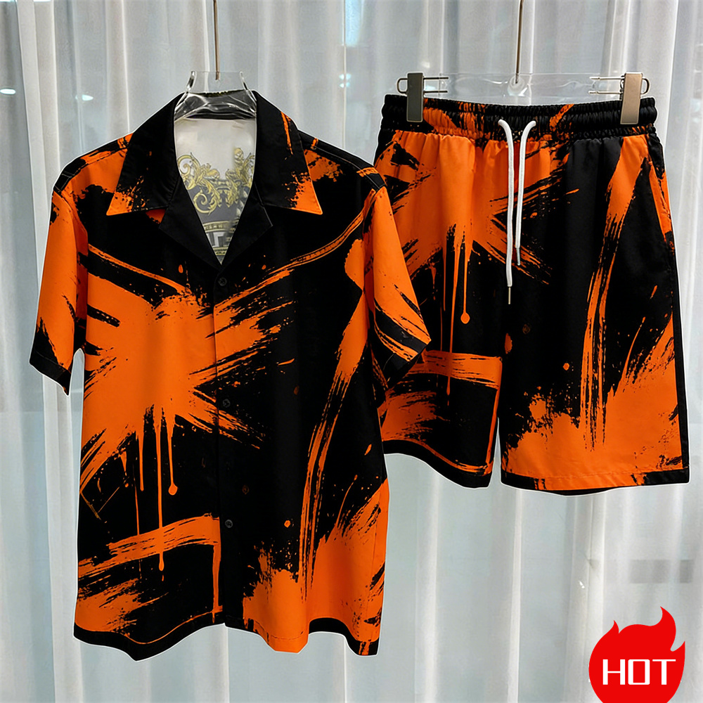 Digital printed men's set fash - Queer Men'S Fashion ulasan dan harga