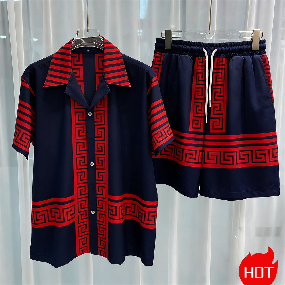 Digital printed men's set fash - Queer Men'S Fashion ulasan dan harga