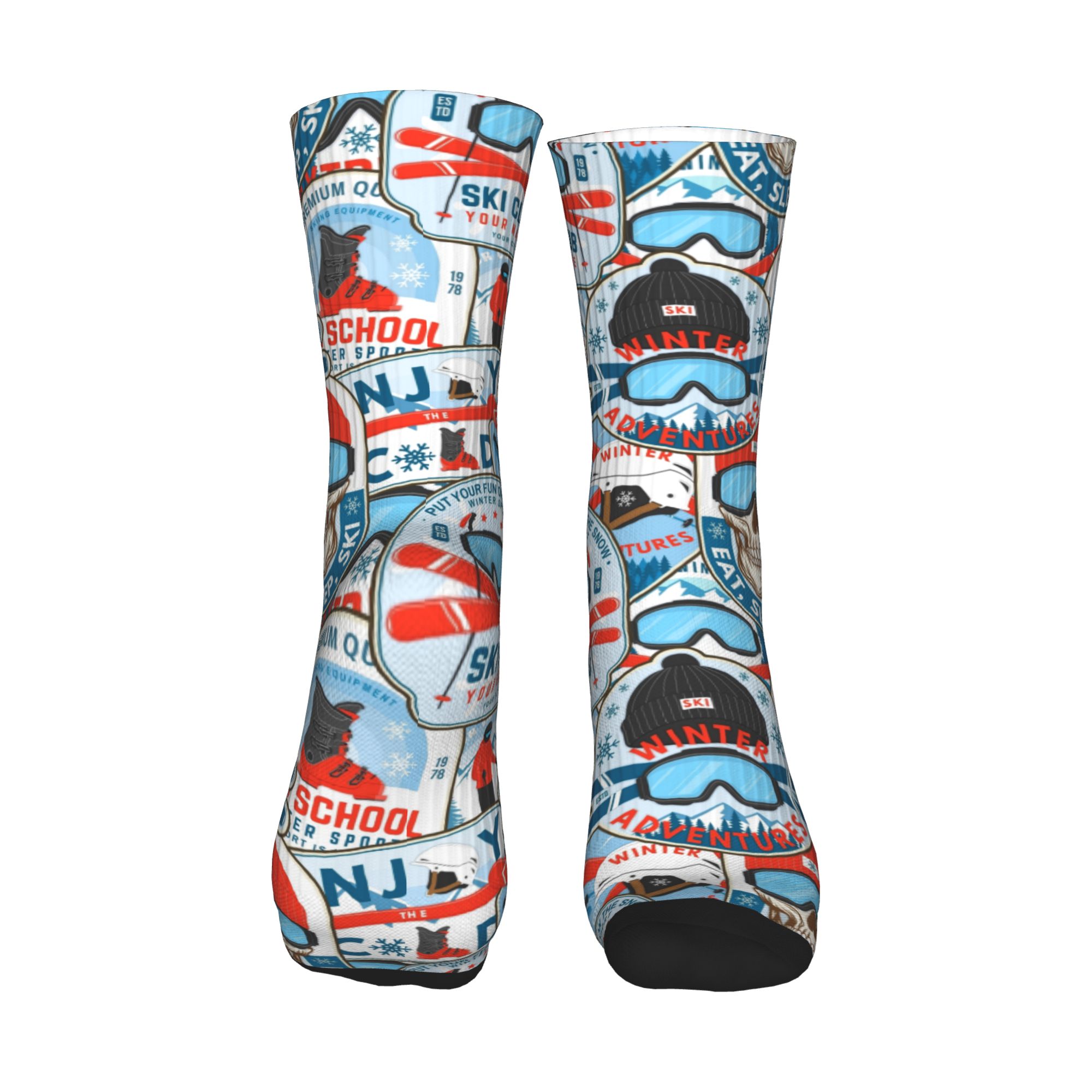 Vintage Red Blue Ski Club Seam - Mens Fashion Vintage ulasan dan harga