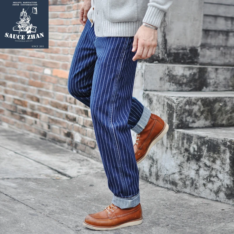 Saucezhan Striped Jeans Men Vi - Skinny Jeans Ripped ulasan dan harga