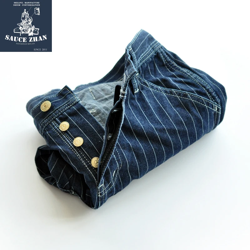 Saucezhan Striped Jeans Men Vi - Skinny Jeans Ripped ulasan dan harga