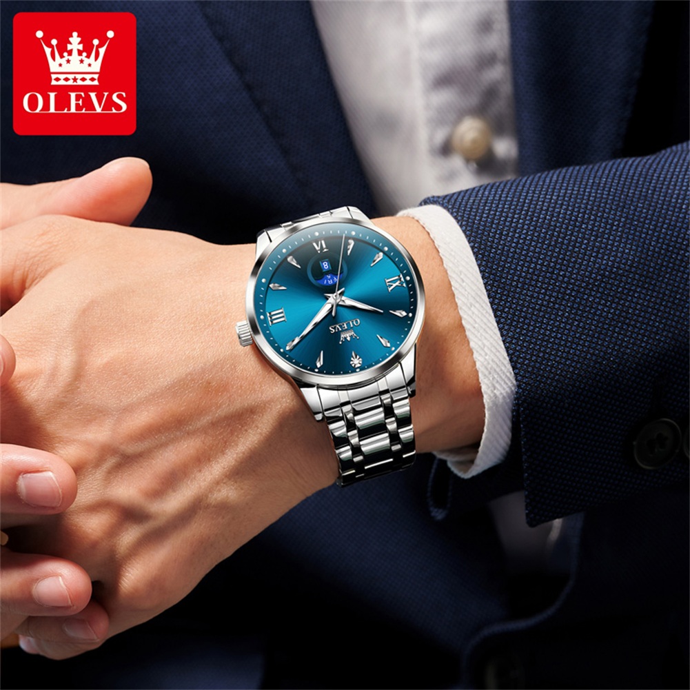 OLEVS Moon Phase men's watches - Men'S Fashion Luxury Brands ulasan dan harga