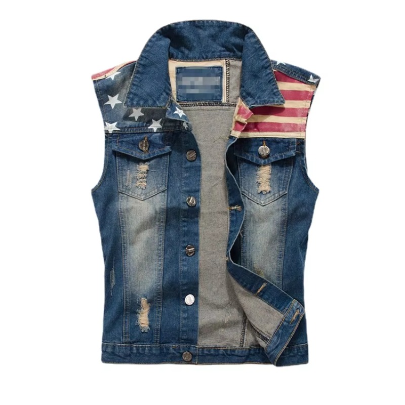 Men Slim Denim Vests Waistcoat - Men'S Fashion Vest With Jeans ulasan dan harga