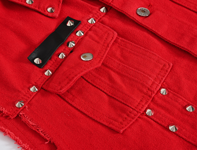 Men Rivet Punk Style Denim Ves - Men'S Fashion Vest With Jeans ulasan dan harga
