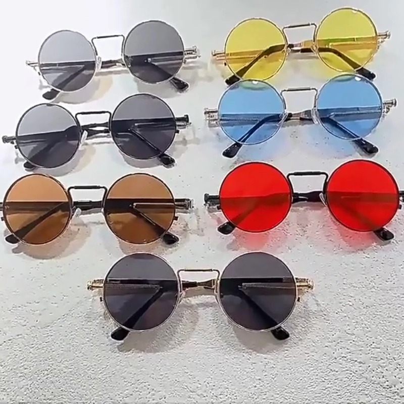 Vintage Metal Frame Round Sung - Men'S Fashion Round Glasses ulasan dan harga