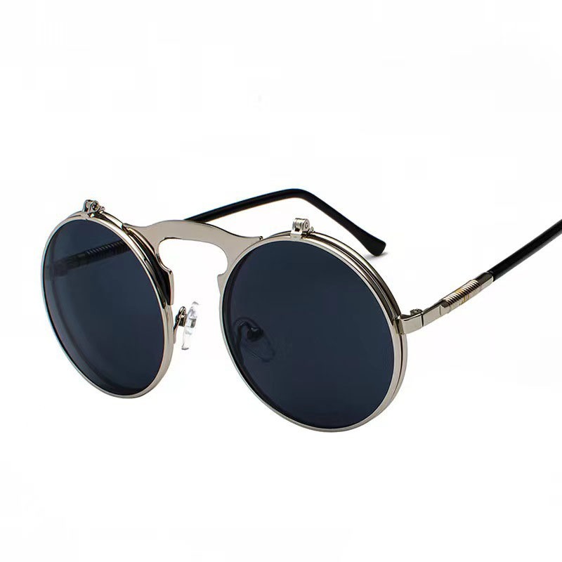 Retro Steampunk Red Round Sung - Men'S Fashion Round Glasses ulasan dan harga