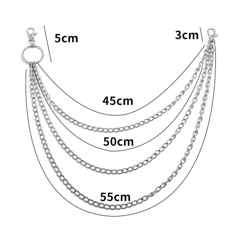 Layer Metal Belt Chain Punk Ho - Belt Mens Fashion ulasan dan harga