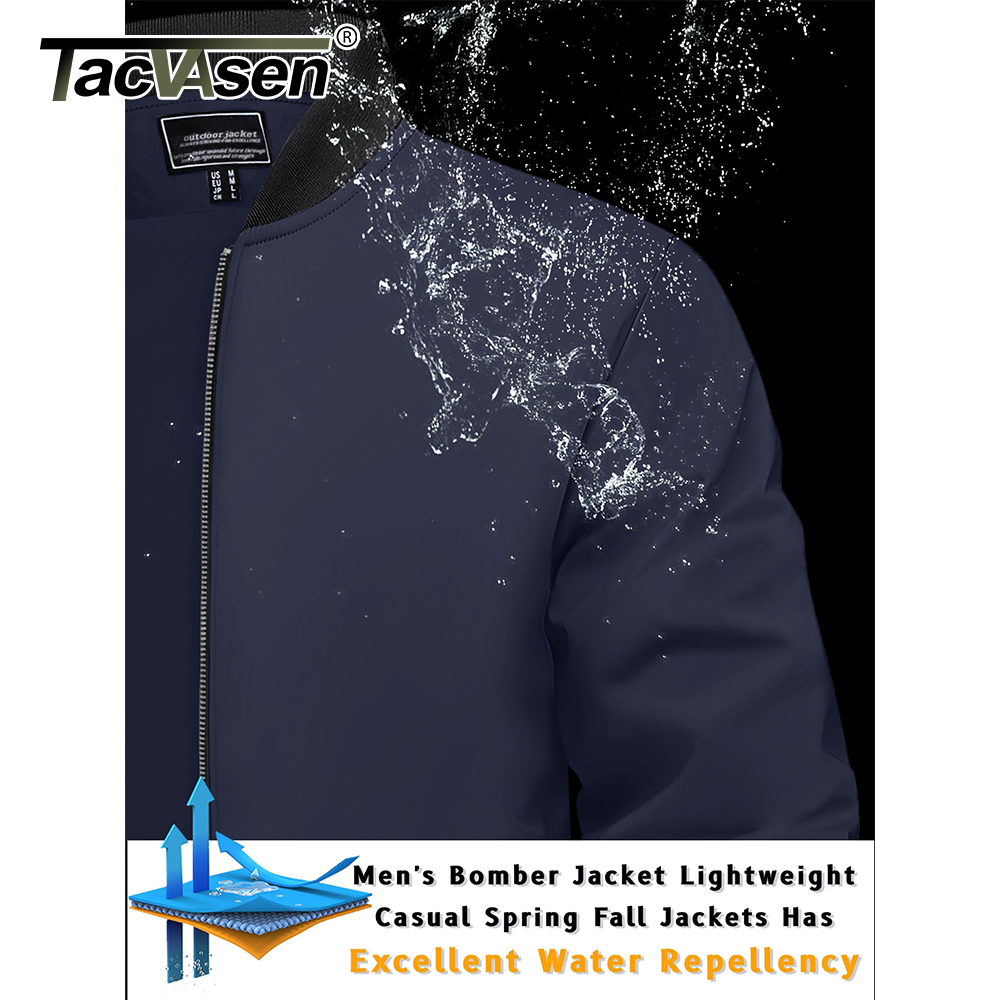 TACVASEN Men's Varsity Jacket  - Mens Fashion Bomber Jacket ulasan dan harga