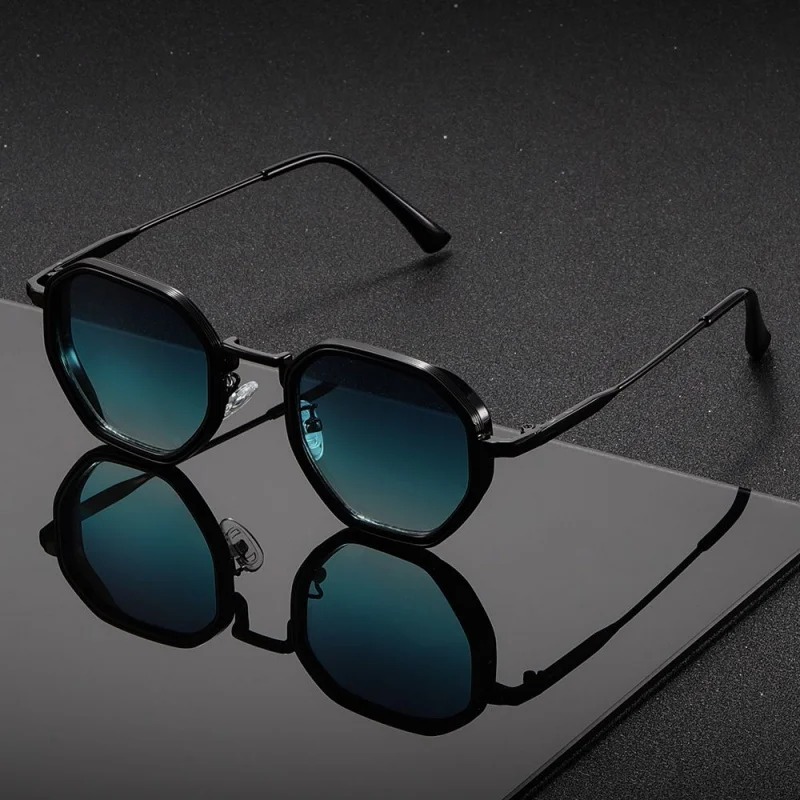 1 Pair Unisex Round Metal Fash - Men'S Fashion Round Glasses ulasan dan harga