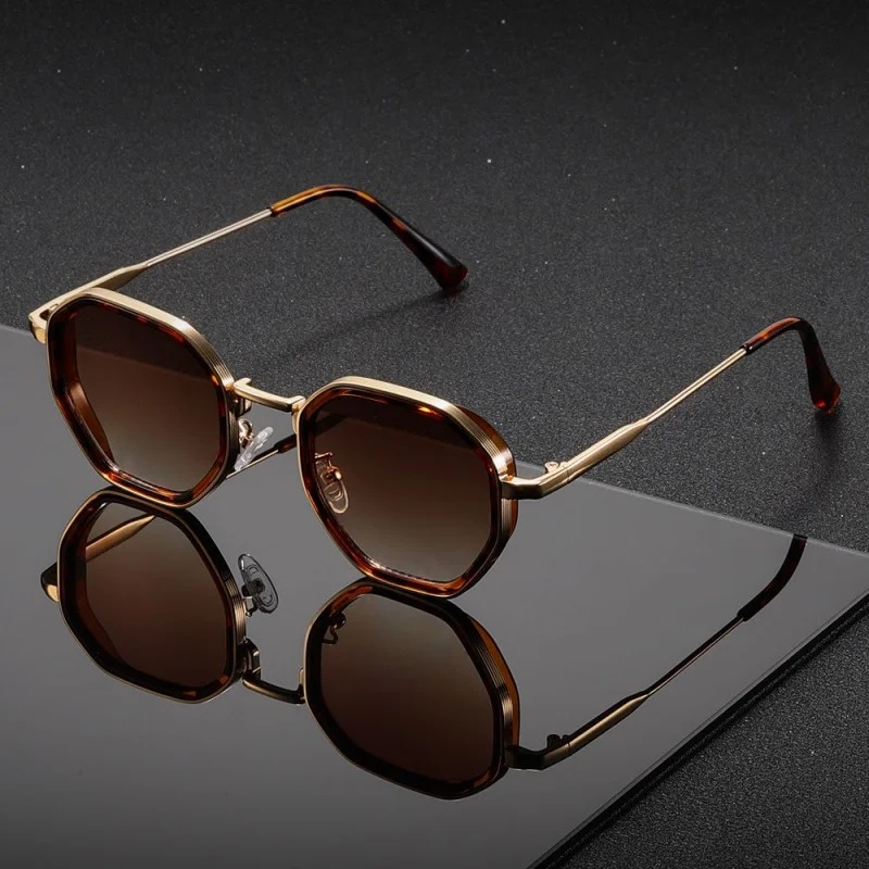 1 Pair Unisex Round Metal Fash - Men'S Fashion Round Glasses ulasan dan harga