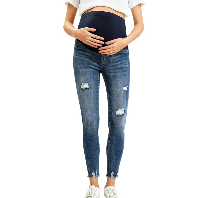 Pregnant Women Casual Tight De - Skinny Jeans Ripped ulasan dan harga
