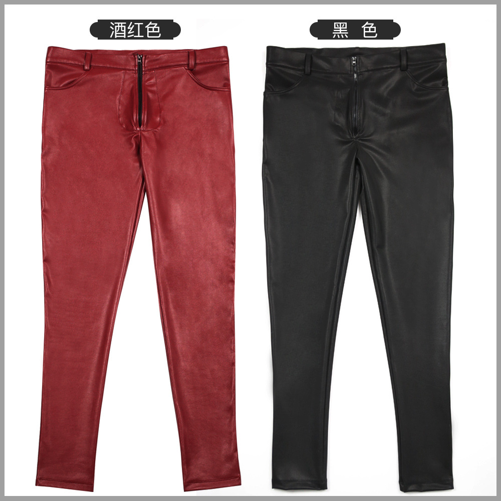 Men's PU Leather Skinny Jeans  - Skinny Jeans Ripped ulasan dan harga