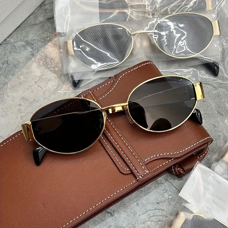 Trendy Oval Sunglasses for Wom - Men'S Fashion Round Glasses ulasan dan harga