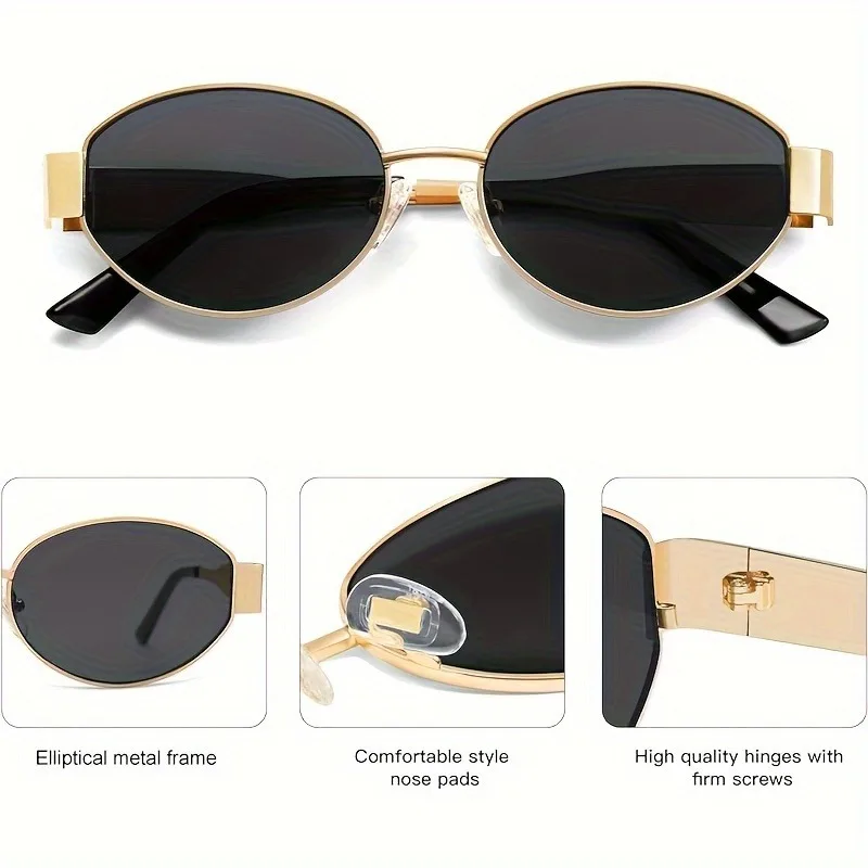 Trendy Oval Sunglasses for Wom - Men'S Fashion Round Glasses ulasan dan harga