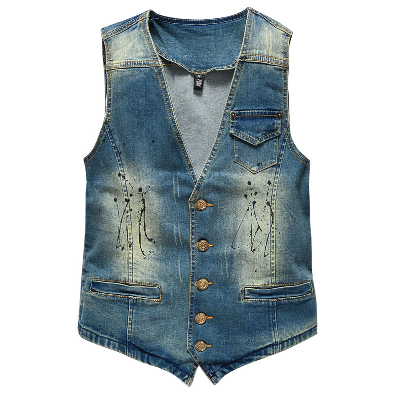 Spring Autumn New Fashion Men' - Men'S Fashion Vest With Jeans ulasan dan harga