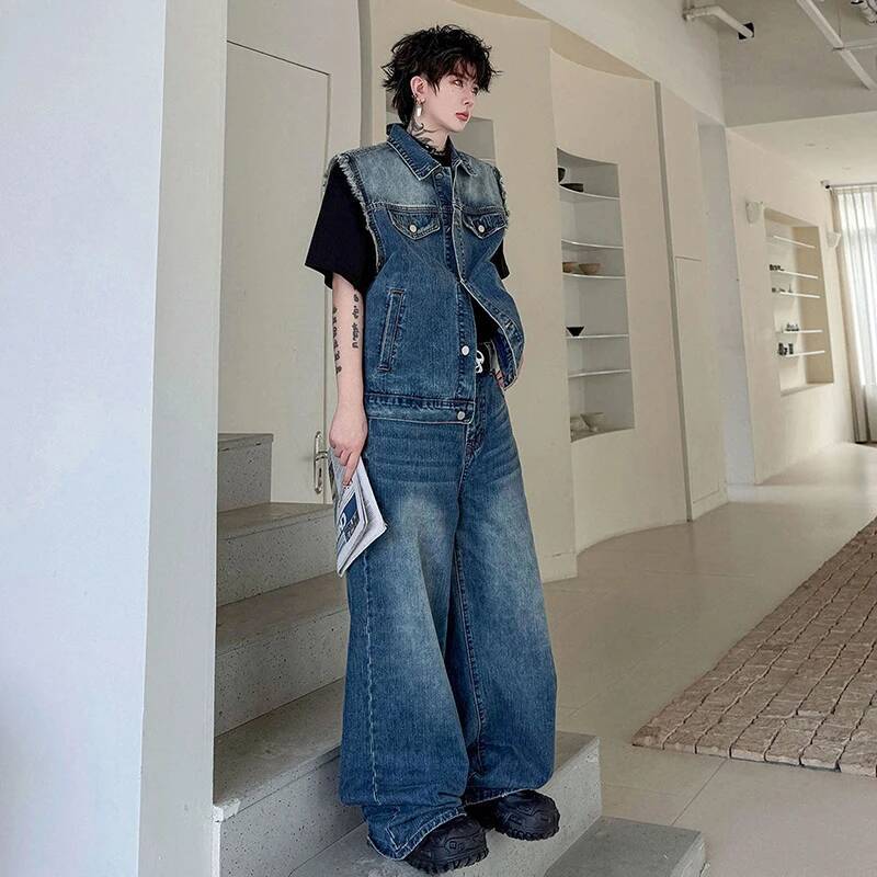 LUZHEN 2026 Summer Denim Two-p - Men'S Fashion For Summer 2026 ulasan dan harga