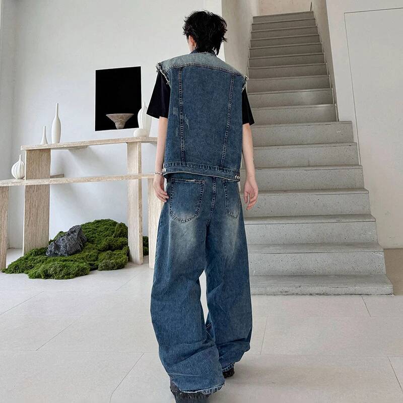 LUZHEN 2026 Summer Denim Two-p - Men'S Fashion For Summer 2026 ulasan dan harga