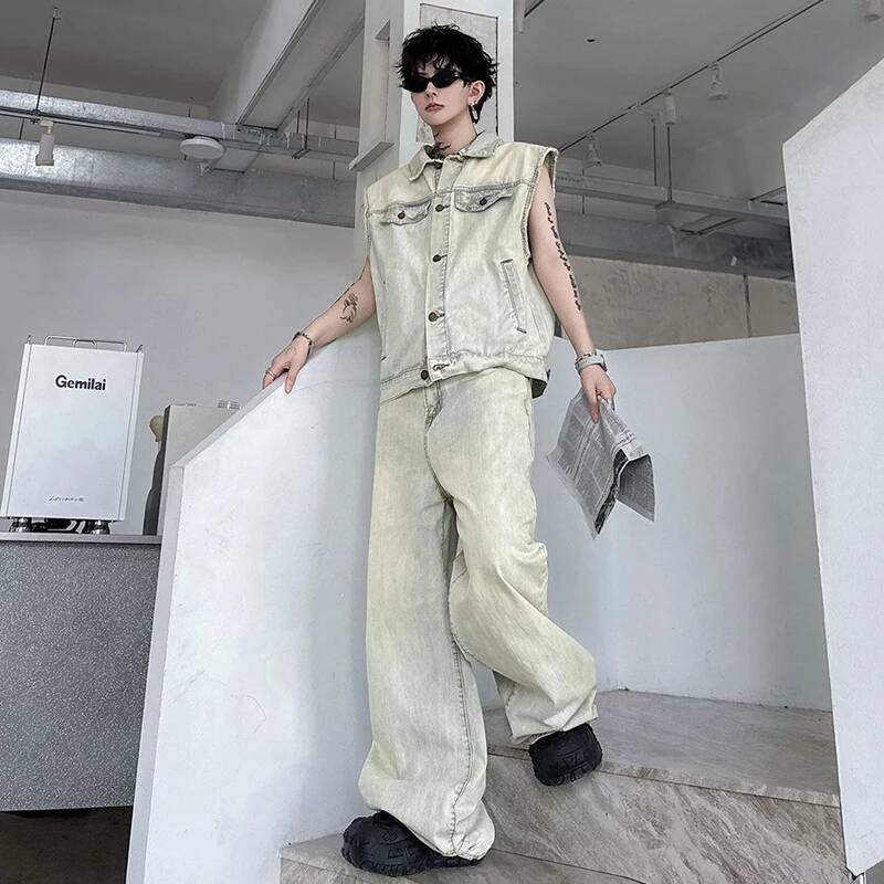 LUZHEN 2026 Summer Denim Two-p - Men'S Fashion For Summer 2026 ulasan dan harga