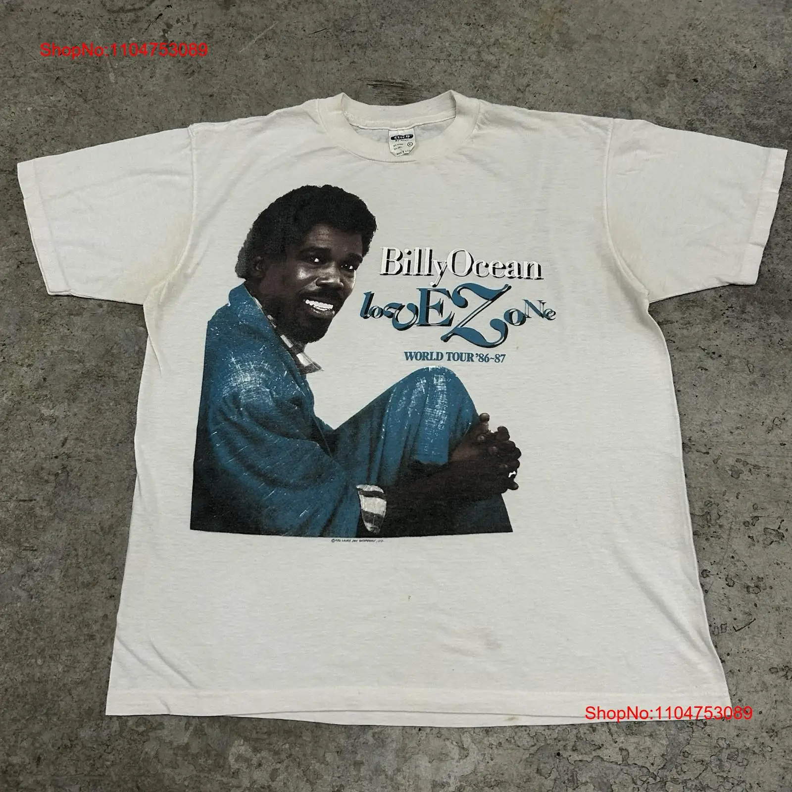 Vintage 80s Billy Ocean Band T - Xl Men'S Fashion ulasan dan harga