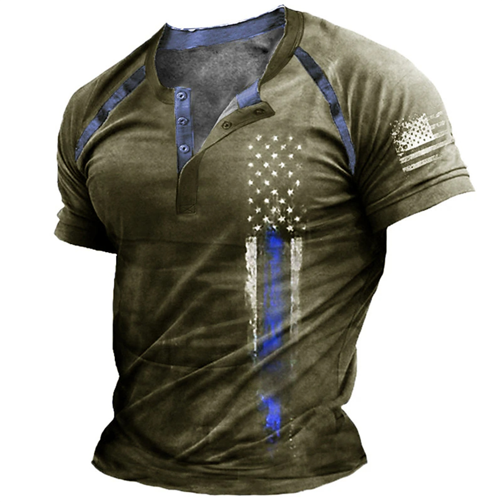 Funny 3D American Flag Print M - Queer Men'S Fashion ulasan dan harga