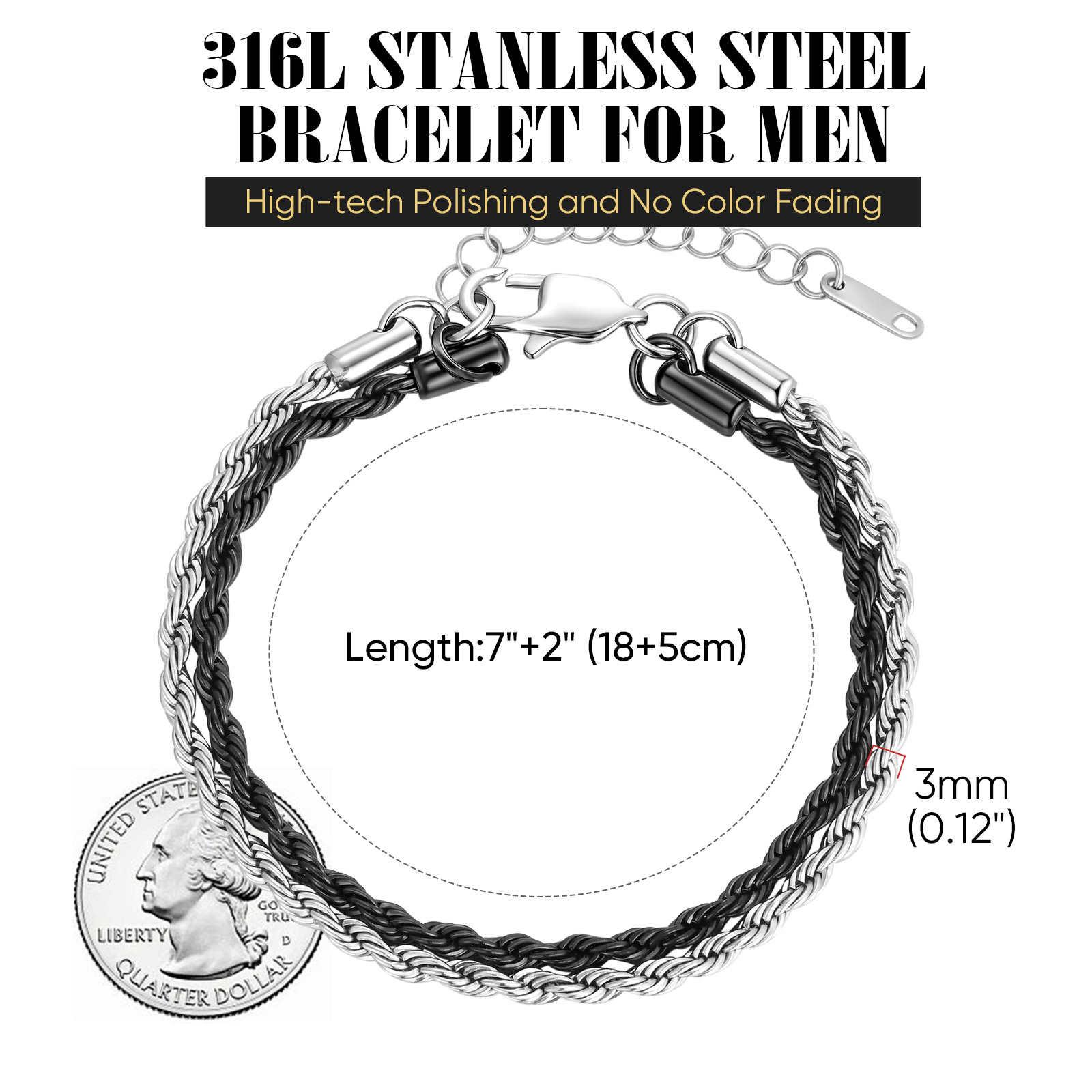 Men Stainless Steel Layered Tw - Men'S Fashion Over 30 ulasan dan harga