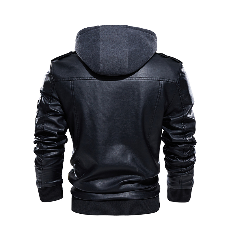 Motorcycle Leather Jacket Men' - Mens Fashion Bomber Jacket ulasan dan harga