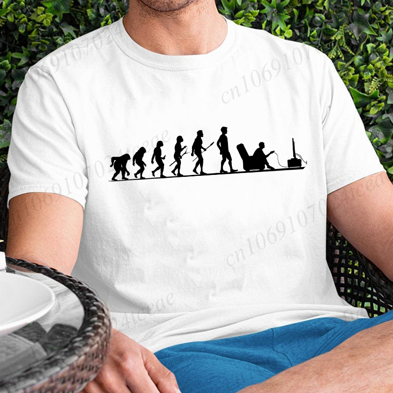 Summer Men's T Shirt Evolution - Men'S Fashion Evolution ulasan dan harga