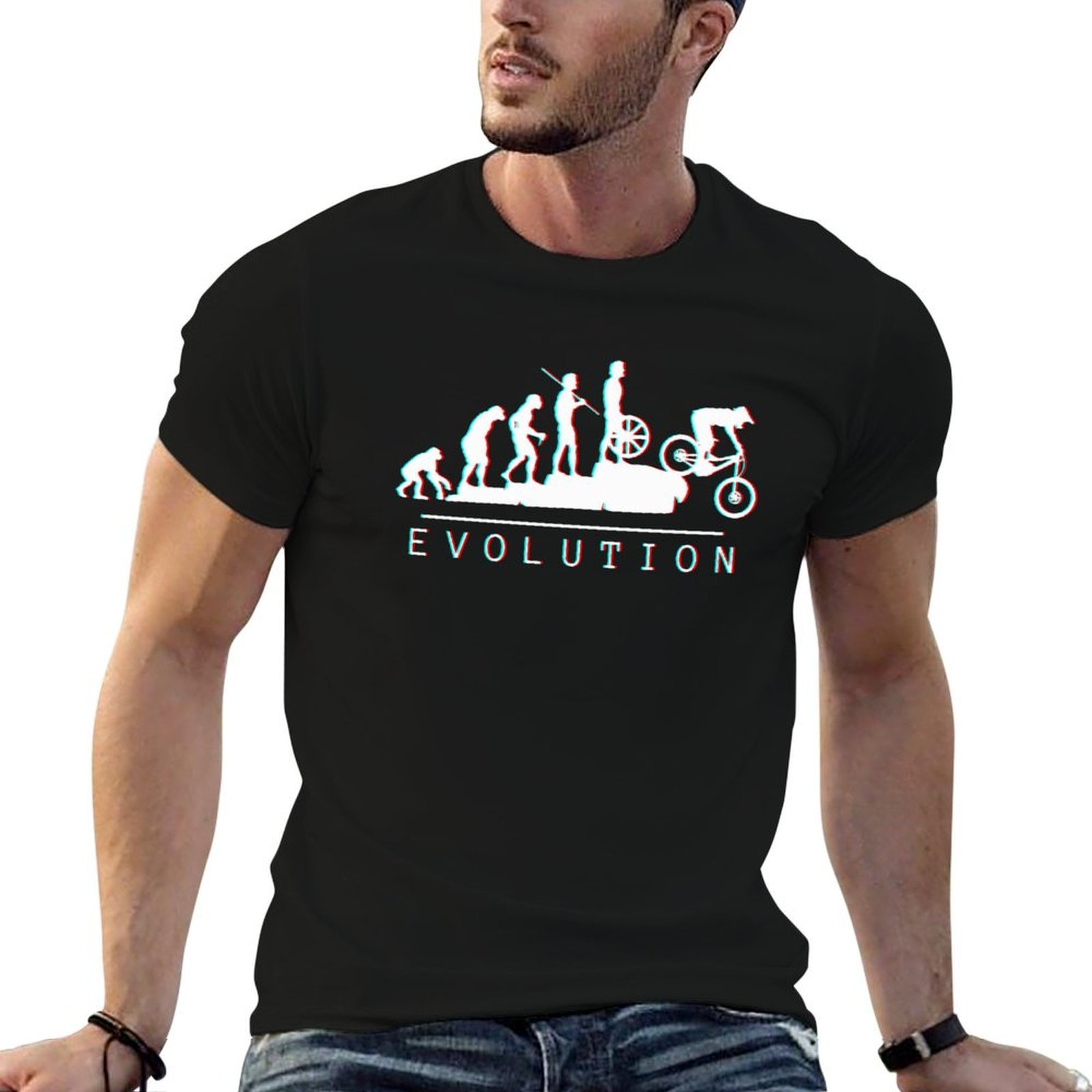 MTB Evolution (White) T-Shirt  - Men'S Fashion Evolution ulasan dan harga