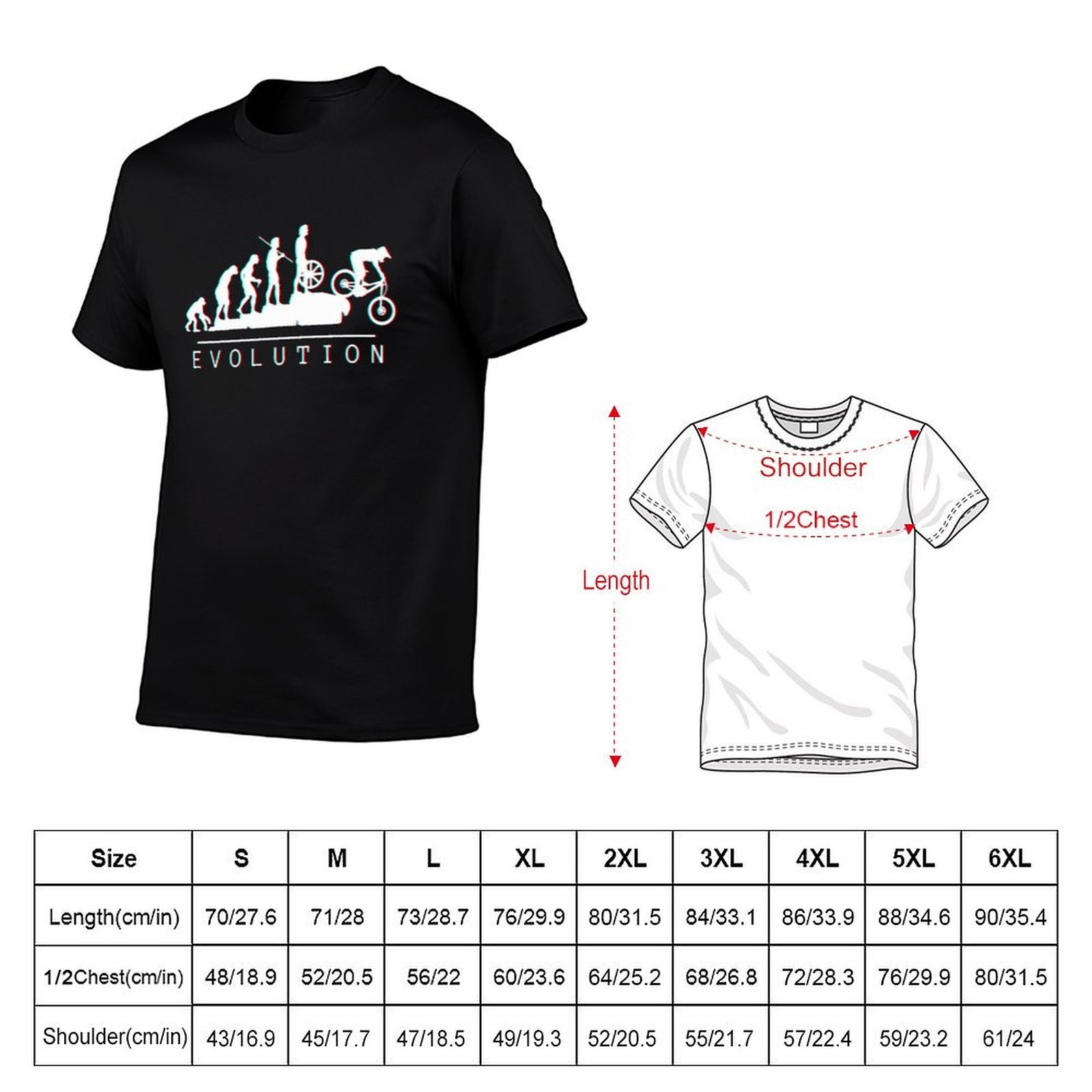 MTB Evolution (White) T-Shirt  - Men'S Fashion Evolution ulasan dan harga