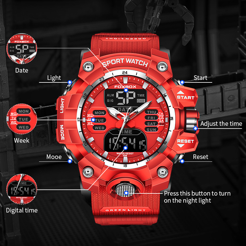 FOXBOX Military Watch for Men  - Men'S Fashion Zone ulasan dan harga