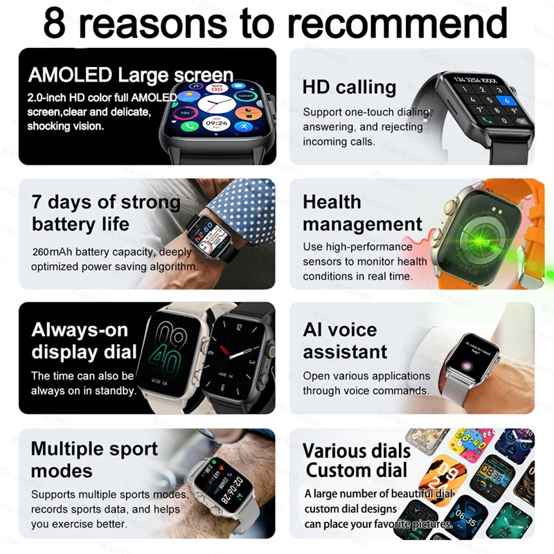 New Smartwatch Man Women AMOLE - Men'S Fashion App ulasan dan harga