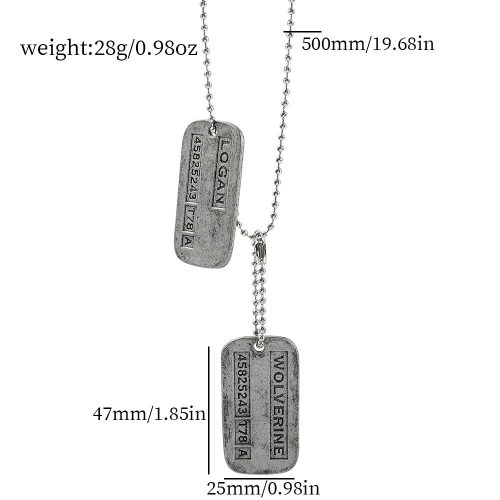 X-Men Wolverine Military Card  - Men'S Fashion Jewelry ulasan dan harga